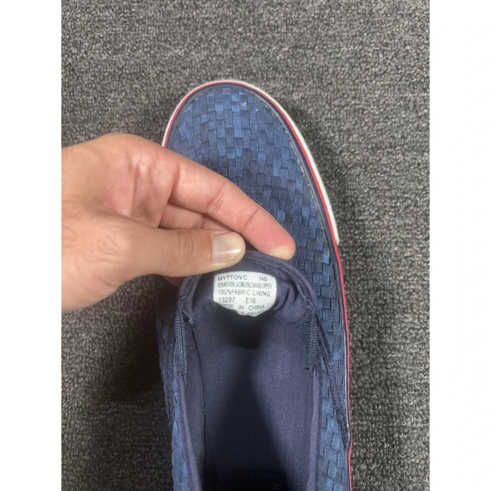 Polo Ralph Lauren Mytton Woven Canvas Shoes Men's 14D Blue Preppy Slip On